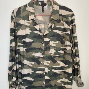 Army button down top from H&M